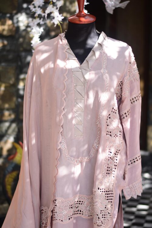 Powder Pink Cutwork (2PC)
